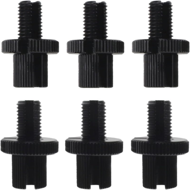 Nihfien 6 PCS M10 Clutch Brake Cable Adjuster Screw,Universal Brake Clutch Cable Line Adjuster Screw Adjusting Nut Bolt with Slotted 10MM for Motorcycle Motorbike Moped Scooter Dirt Bike-Black - Image 1